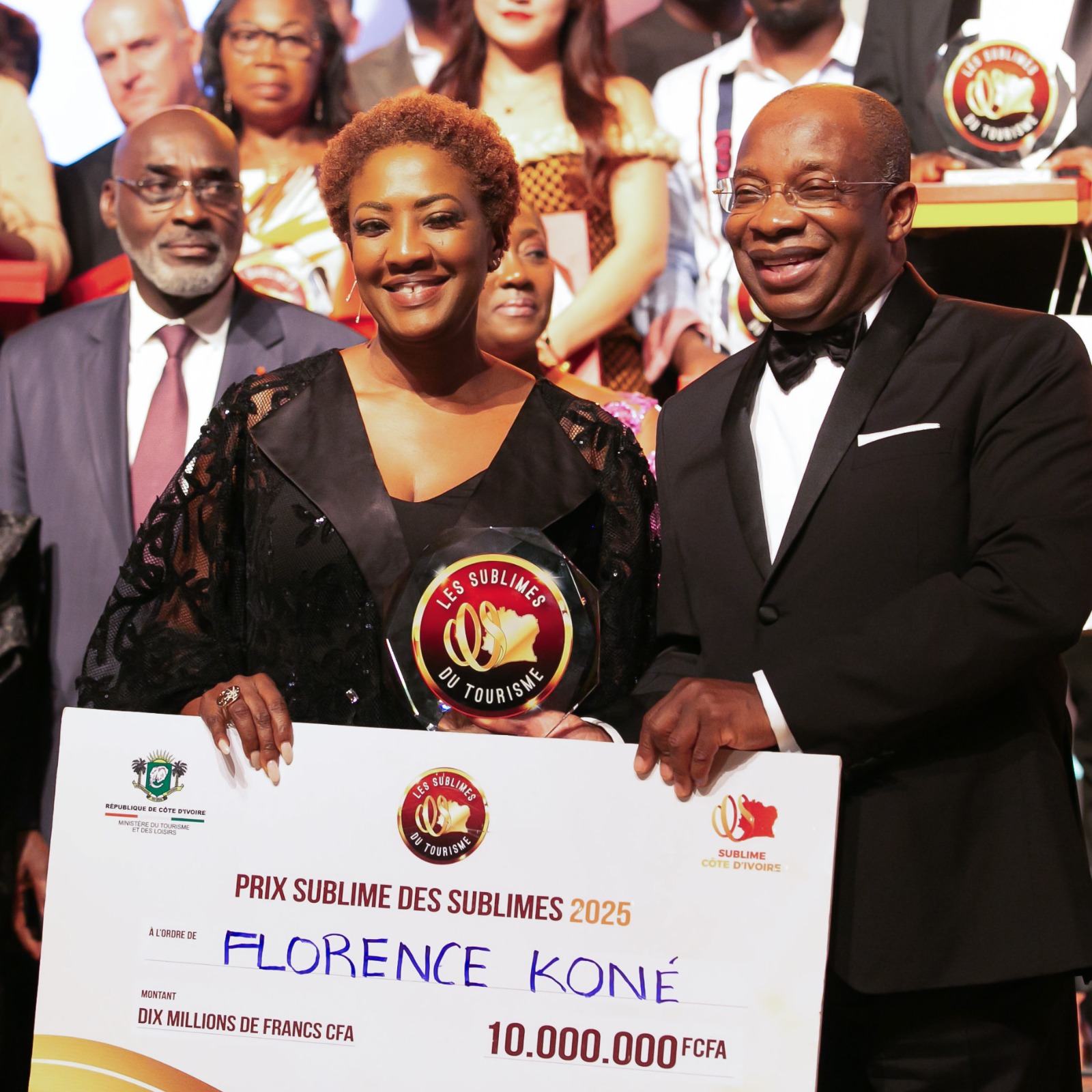 Sublimes du Tourisme 2025 : la Côte d’Ivoire consacre l’excellence et couronne Florence Koné, “Sublime des Sublimes”
