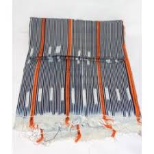 Pagne Baoulé gris noir / femme